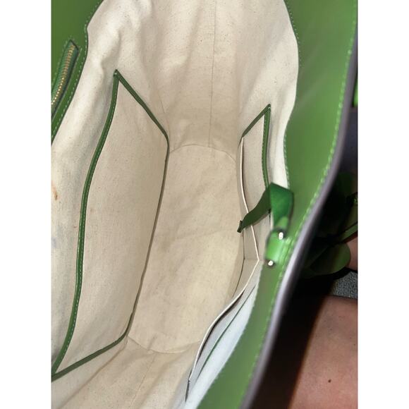 Kate Spade The Pier Palm Fronds Canvas Medium Tropical Boho large Tote purse - Picture 8 of 9